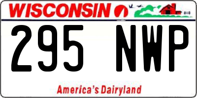 WI license plate 295NWP