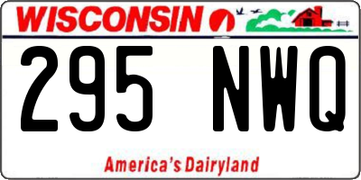 WI license plate 295NWQ