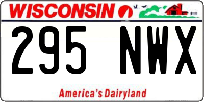 WI license plate 295NWX