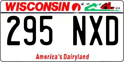 WI license plate 295NXD