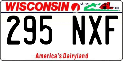 WI license plate 295NXF