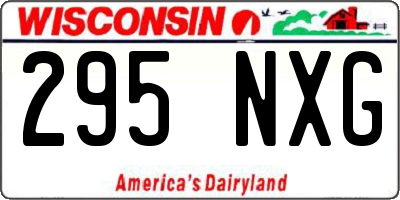 WI license plate 295NXG