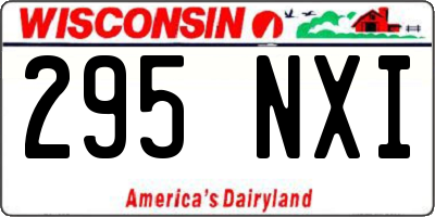 WI license plate 295NXI