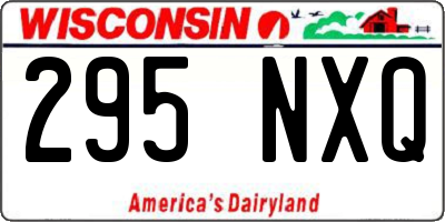 WI license plate 295NXQ