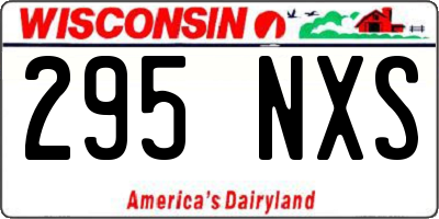 WI license plate 295NXS