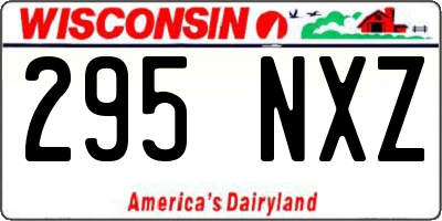 WI license plate 295NXZ