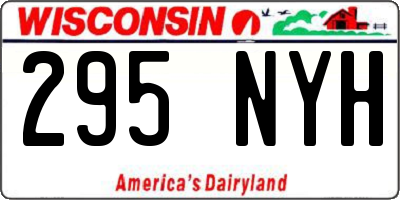 WI license plate 295NYH