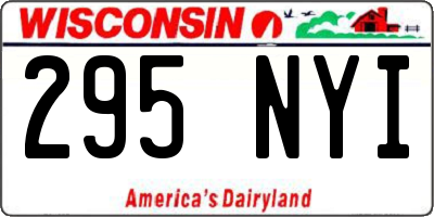 WI license plate 295NYI