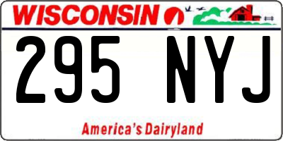 WI license plate 295NYJ
