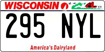 WI license plate 295NYL