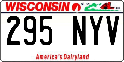 WI license plate 295NYV