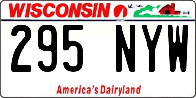 WI license plate 295NYW