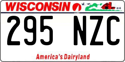 WI license plate 295NZC