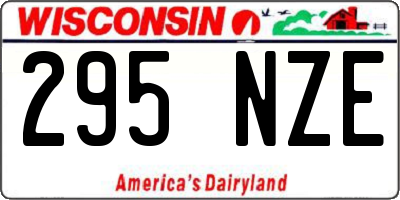 WI license plate 295NZE