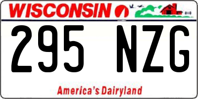 WI license plate 295NZG