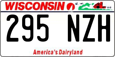 WI license plate 295NZH