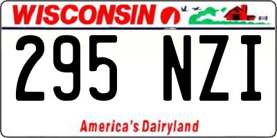 WI license plate 295NZI