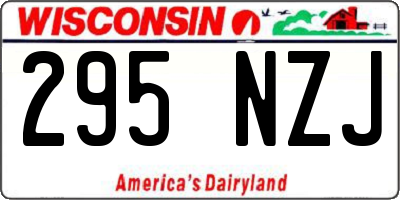 WI license plate 295NZJ