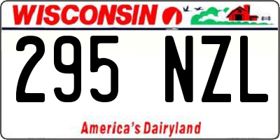 WI license plate 295NZL
