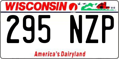 WI license plate 295NZP