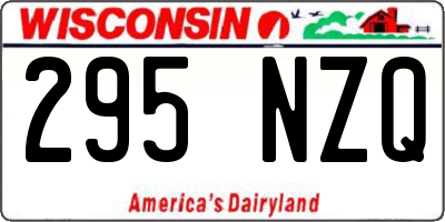 WI license plate 295NZQ