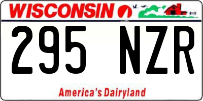 WI license plate 295NZR