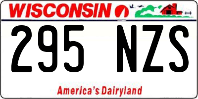 WI license plate 295NZS