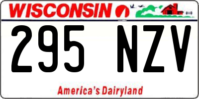 WI license plate 295NZV