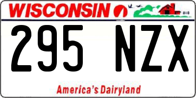 WI license plate 295NZX