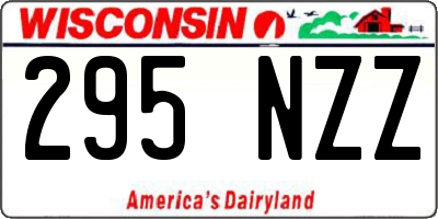 WI license plate 295NZZ