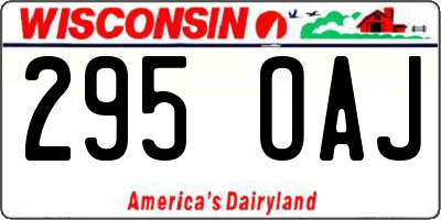 WI license plate 295OAJ
