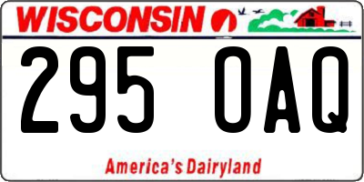 WI license plate 295OAQ