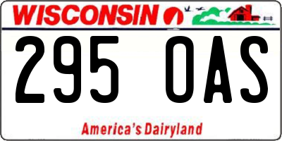 WI license plate 295OAS