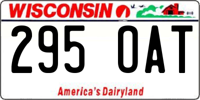 WI license plate 295OAT