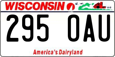 WI license plate 295OAU