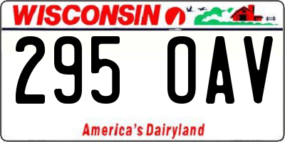 WI license plate 295OAV