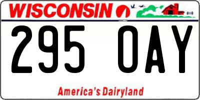 WI license plate 295OAY