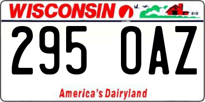 WI license plate 295OAZ
