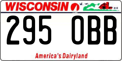 WI license plate 295OBB