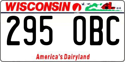 WI license plate 295OBC