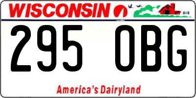 WI license plate 295OBG