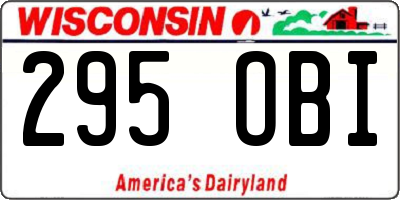 WI license plate 295OBI