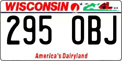 WI license plate 295OBJ