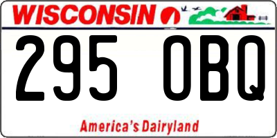 WI license plate 295OBQ