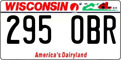 WI license plate 295OBR