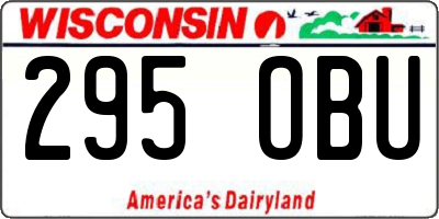 WI license plate 295OBU