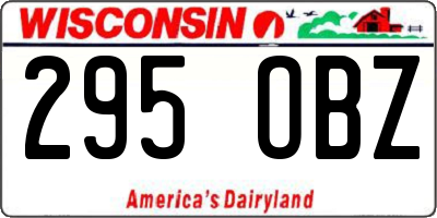 WI license plate 295OBZ