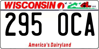 WI license plate 295OCA