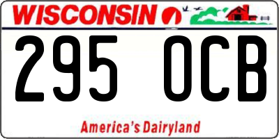 WI license plate 295OCB
