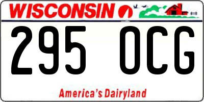 WI license plate 295OCG
